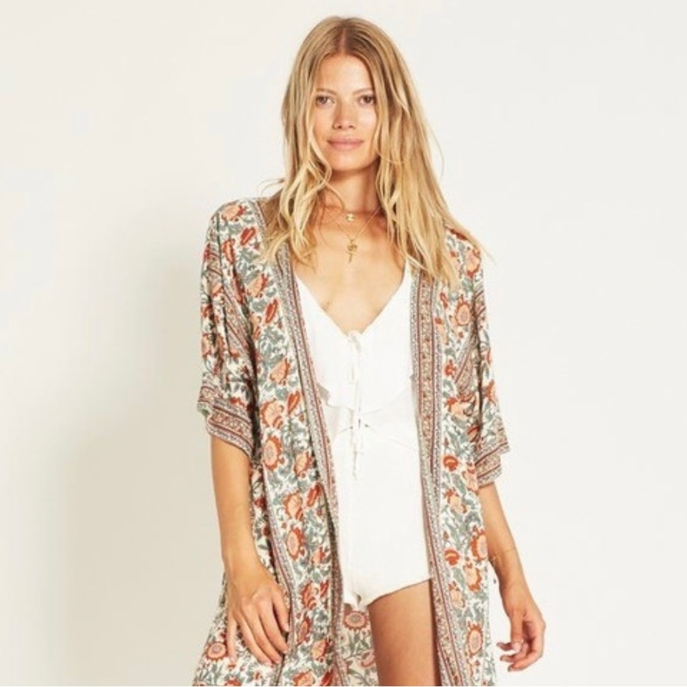 Arnhem Kimono Tunic in Primrose Ivory Size XS/S